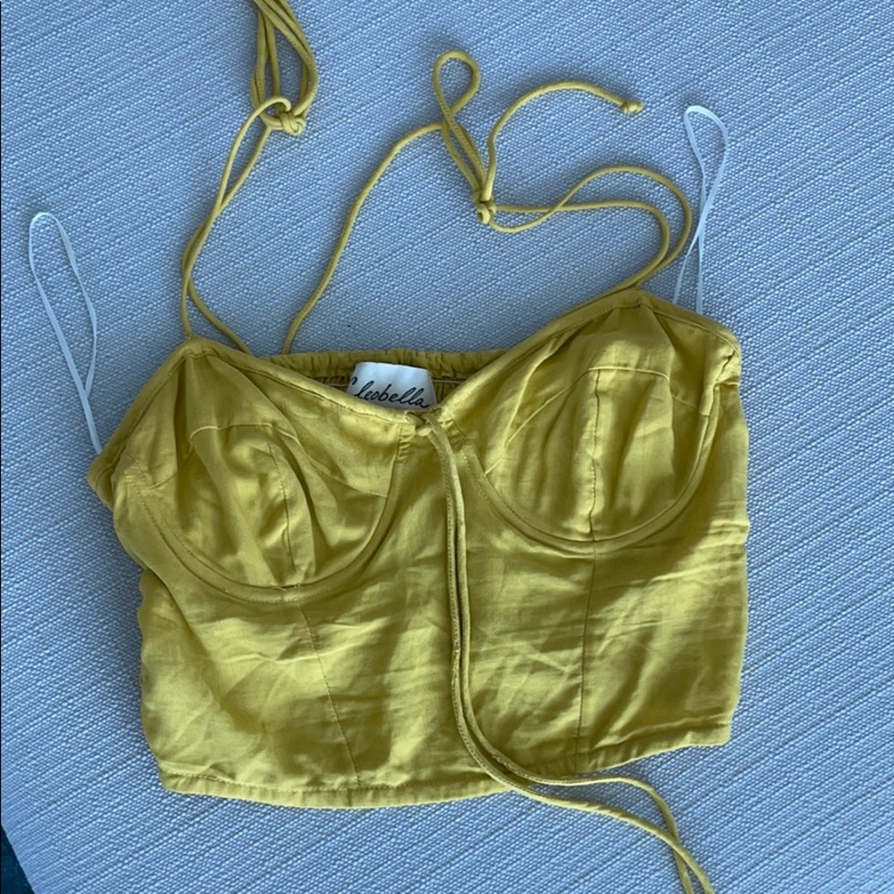 Yellow cropped top